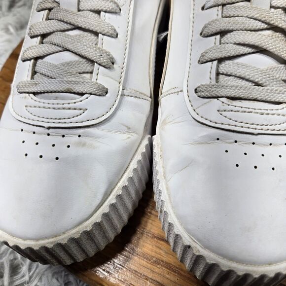 Puma Carina Womens Size 8 Retro White Casual Lowtop Shoes Sneakers 374107-01 - Picture 9 of 10